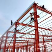 䓽Yưbʩ  Construction of large steel structure sliding